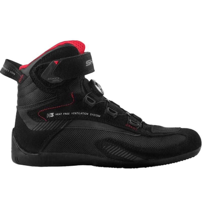 Botas de moto para mujer Shima Exo Vented negro-gris-rojo