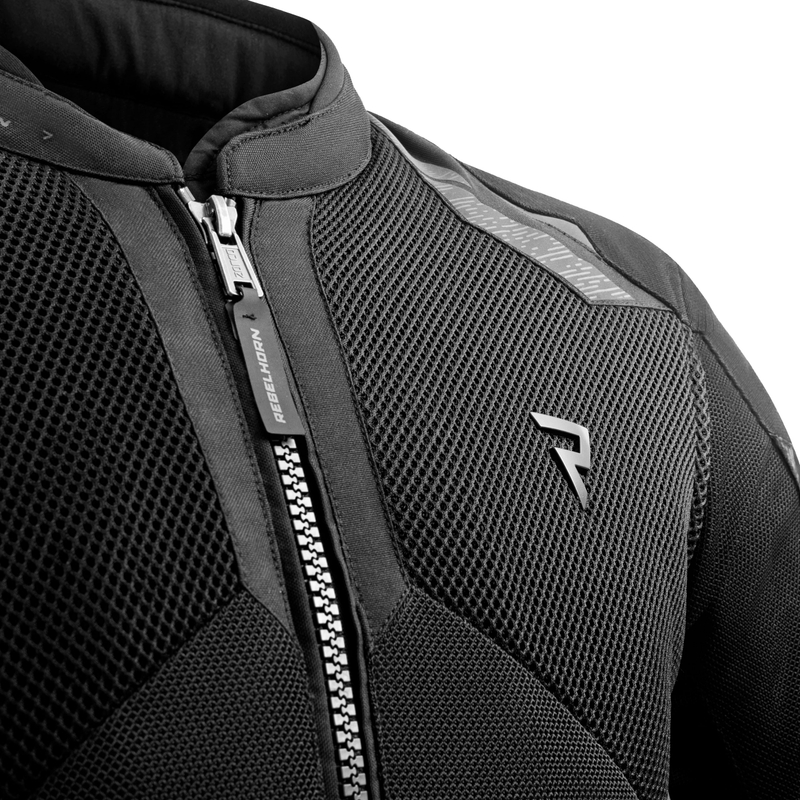 Chaqueta de moto Rebelhorn Jax negra