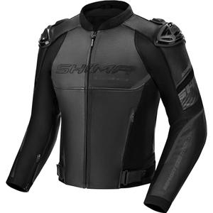 Chaqueta de moto de cuero Shima Bandit 2.0 negro-negro