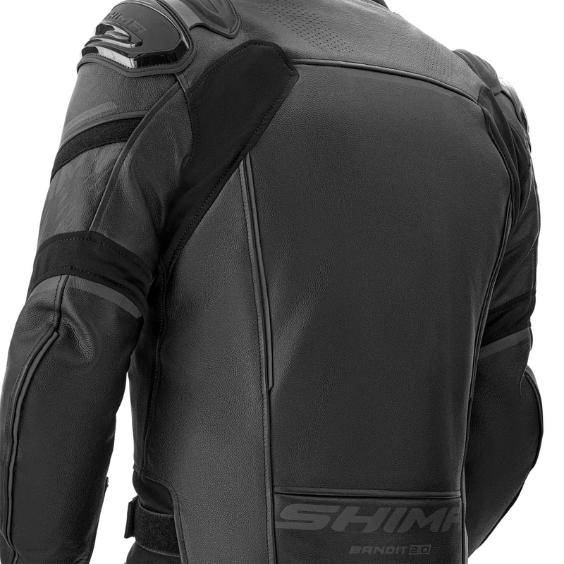 Chaqueta de moto de cuero Shima Bandit 2.0 negro-negro