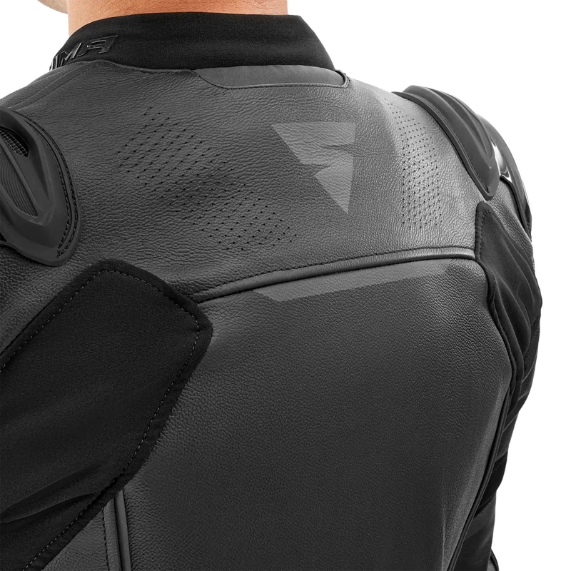 Chaqueta de moto de cuero Shima Bandit 2.0 negro-negro