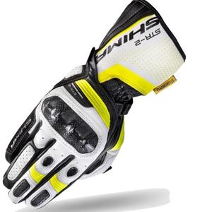 Guantes Shima STR-2 negro-blanco-amarillo fluorescente