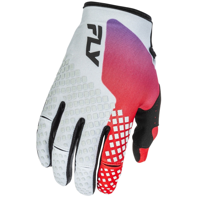 Guantes de motocross FLY Racing - USA Kinetic gris-rojo-morado-negro