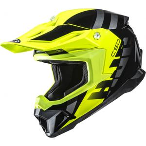 Casco de motocross HJC C50 Mirage MC3H negro-amarillo fluo-gris