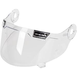 Plexi MT-V-32 Max Vision para cascos Jarama/Jarama SV transparente con detalles plateados