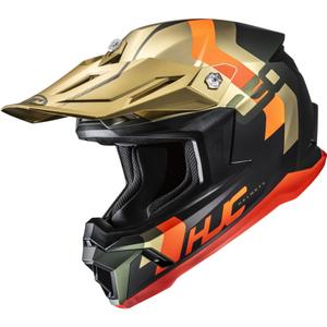 Casco de motocross HJC C50 Primal MC6HSF negro-dorado-naranja