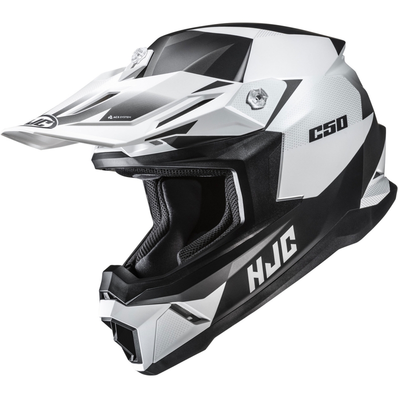 Casco de motocross HJC C50 Slide MC10SF negro-blanco