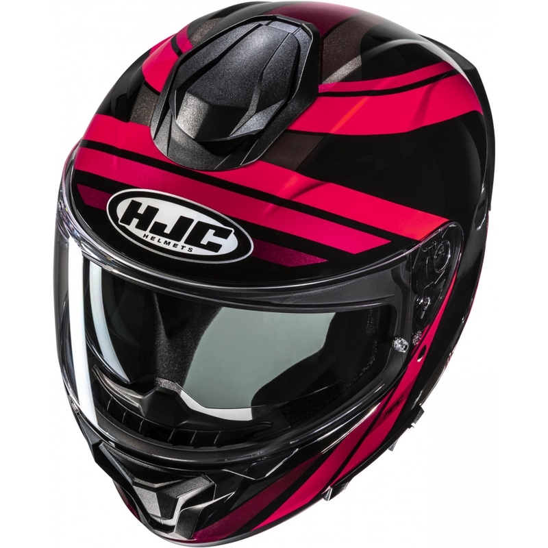 Casco integral de moto HJC C71 Faber MC1 negro-rojo