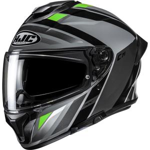 Casco integral de moto HJC C71 Faber MC4 negro-gris-verde fluo