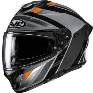 Casco integral de moto HJC C71 Faber MC7 negro-gris-naranja