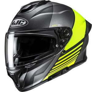 Casco integral de moto HJC C71 Morix MC3HSF negro-gris-amarillo fluo