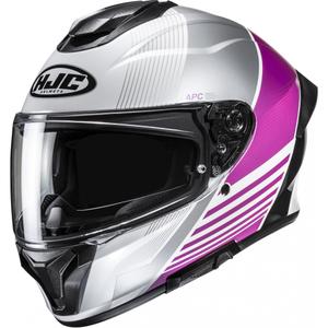 Casco integral de moto HJC C71 Morix MC8 color plata-rosa