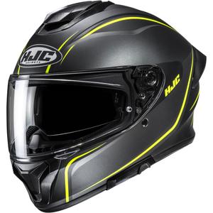 Casco integral de moto HJC C71 Quez MC3HSF negro-amarillo fluo