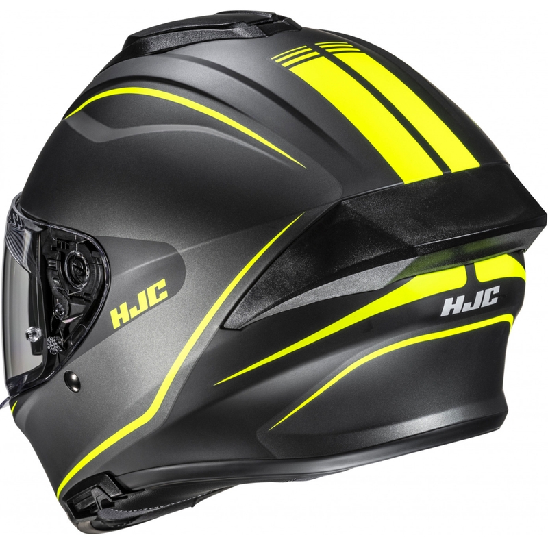 Casco integral de moto HJC C71 Quez MC3HSF negro-amarillo fluo