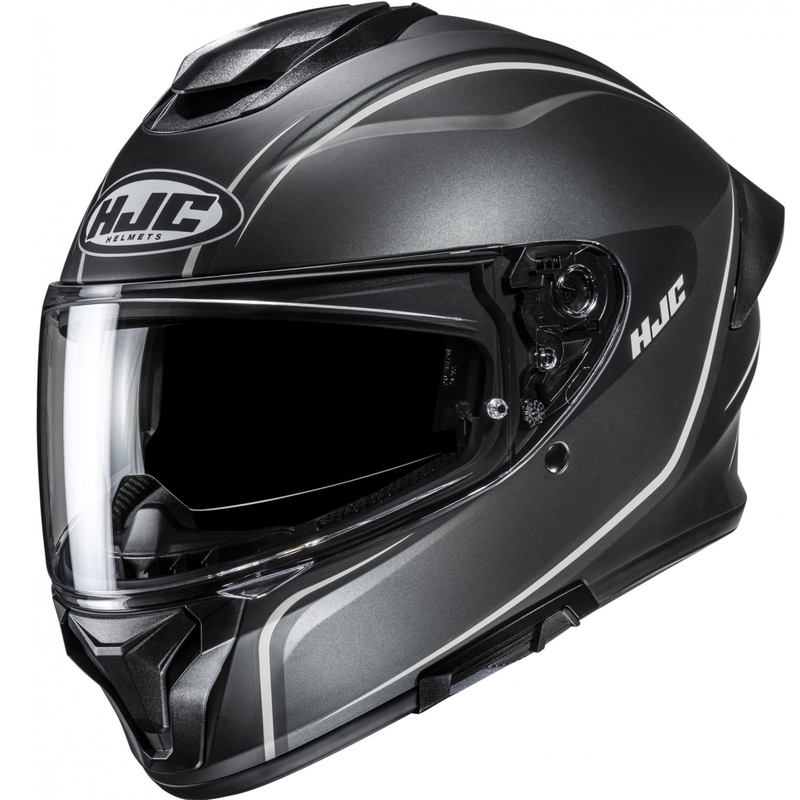 Casco integral de moto HJC C71 Quez negro-plata