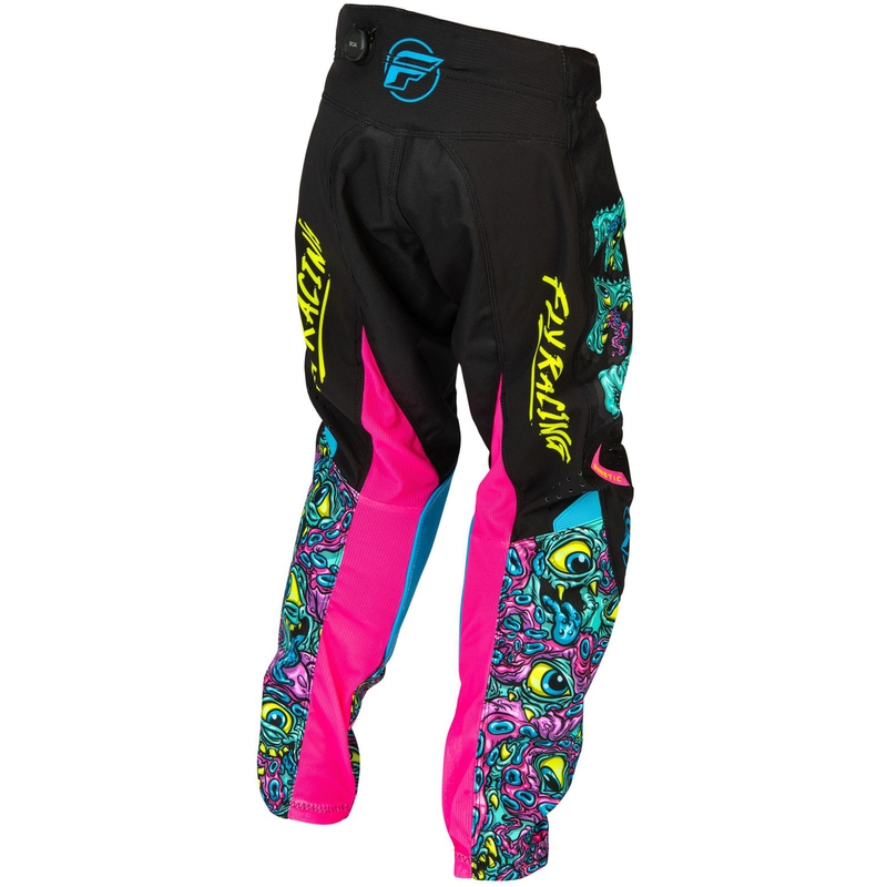 Pantalones de motocross para niños FLY Racing - USA Kinetic Mutant negro-multicolor