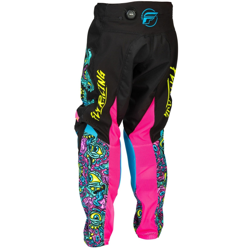 Pantalones de motocross para niños FLY Racing - USA Kinetic Mutant negro-multicolor
