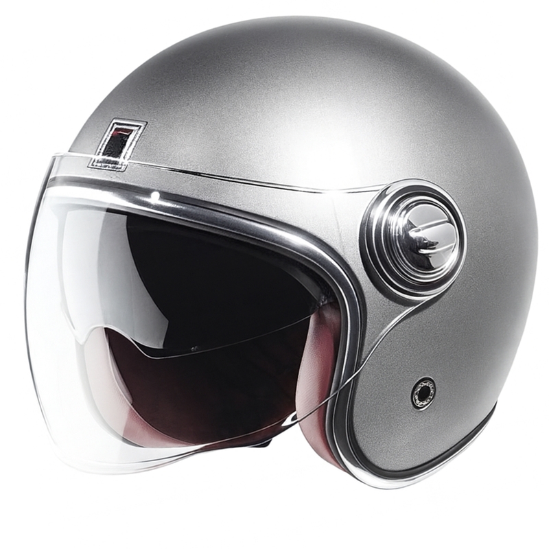 Casco abierto NOX PREMIUM Heritage plata mate