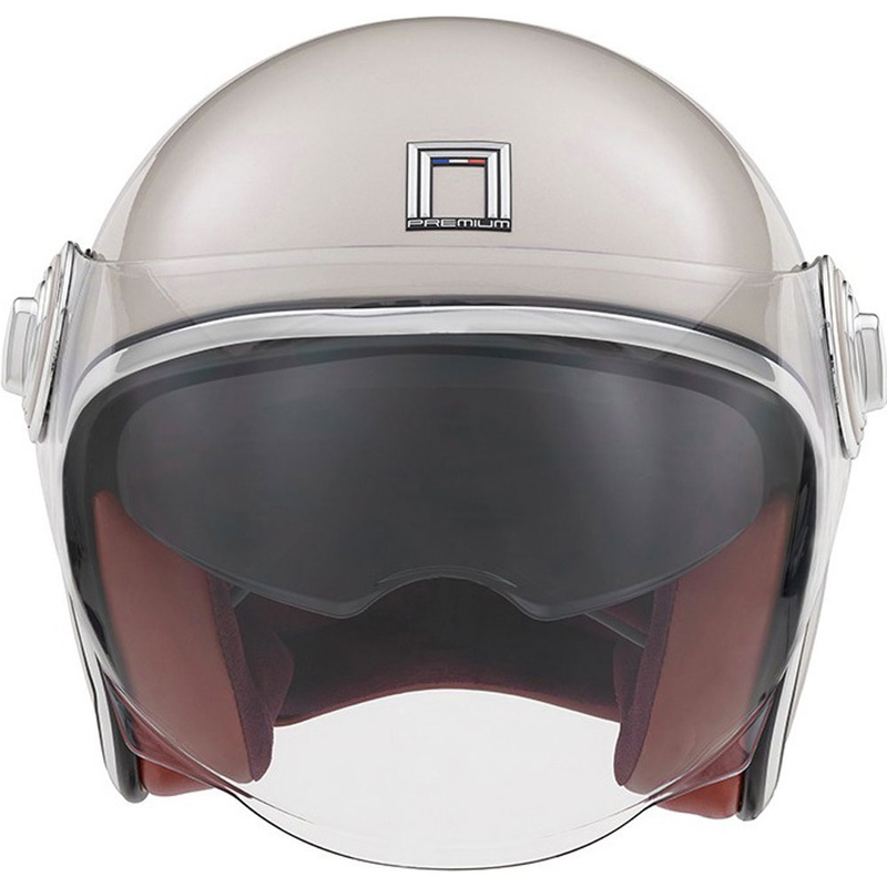 Casco jet NOX PREMIUM Heritage rosa champán