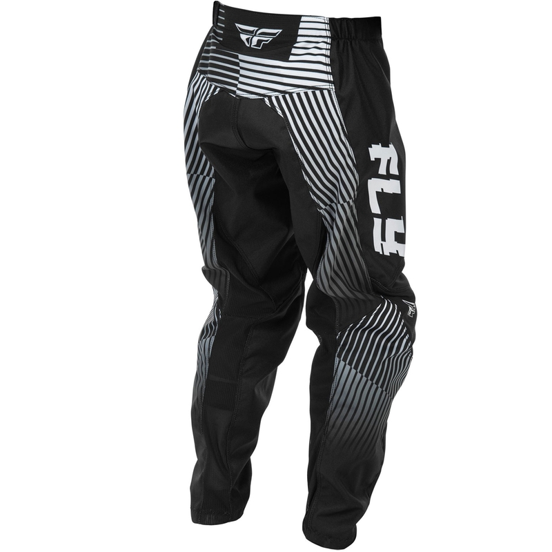 Pantalones de motocross para niños FLY Racing - USA F-16 Negro-Blanco