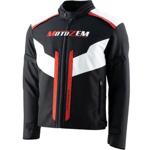 Chaqueta de moto Motozem Team 2 negra y blanca