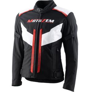 Chaqueta de moto para mujer Motozem Team 2 negro-blanco