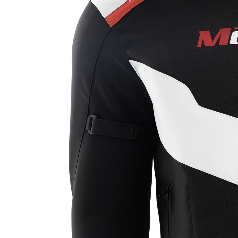 Chaqueta de moto para mujer Motozem Team 2 negro-blanco