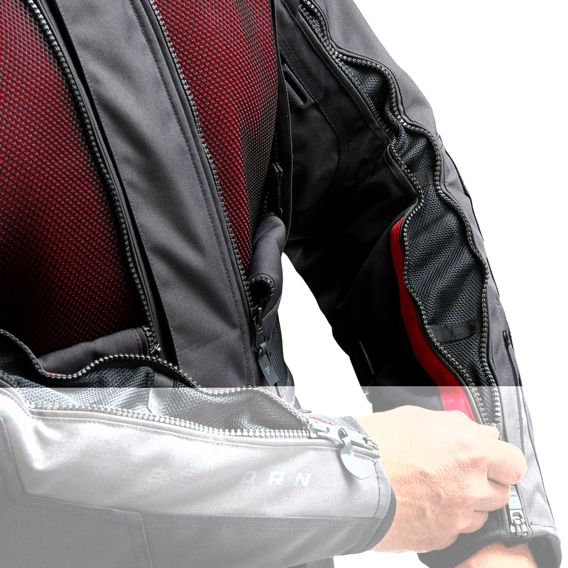 Chaqueta de moto Rebelhorn Cubby V negra, antracita y roja