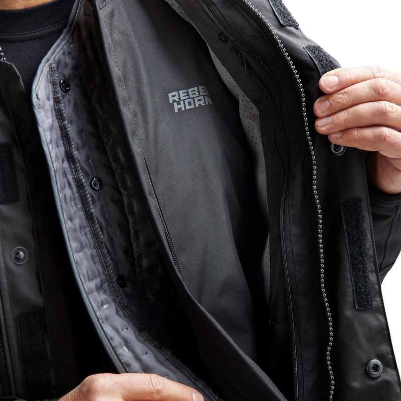 Chaqueta de moto Rebelhorn Cubby V negra, antracita y roja