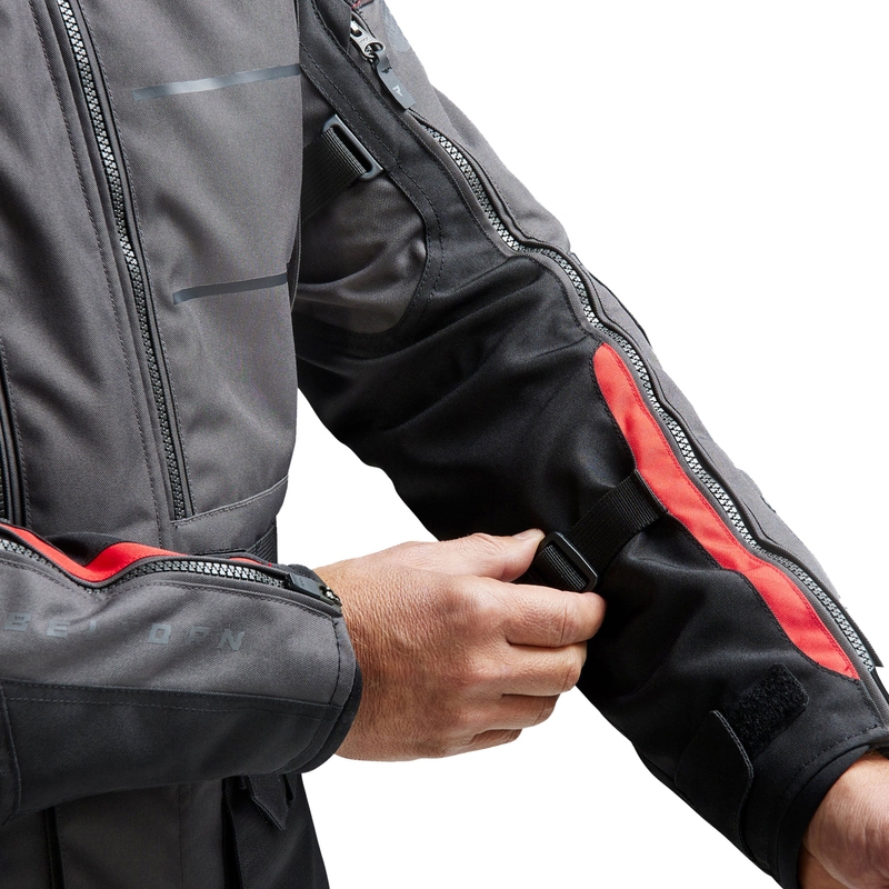 Chaqueta de moto Rebelhorn Cubby V negra, antracita y roja