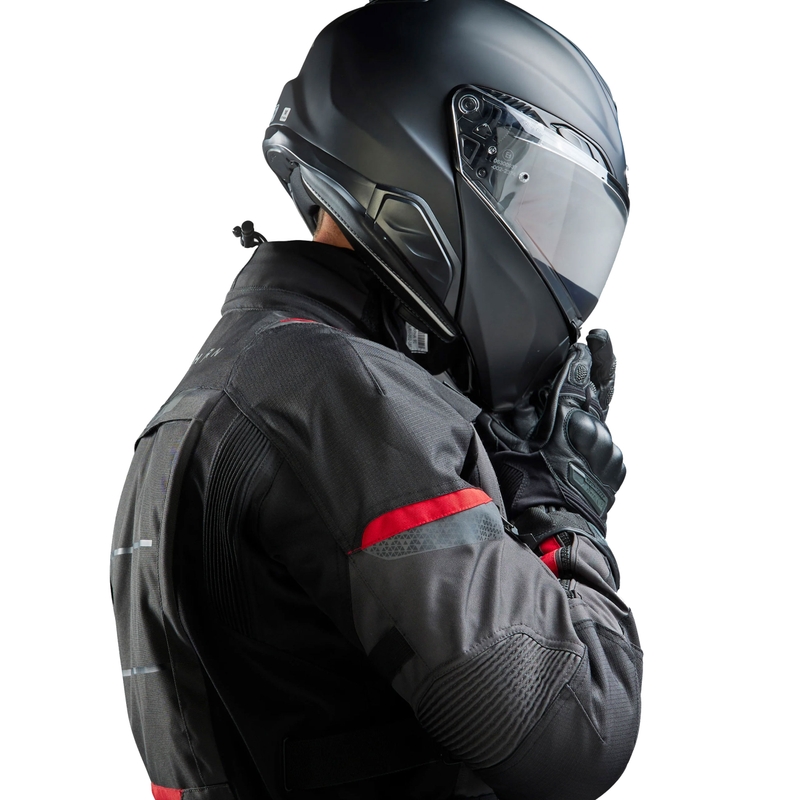 Chaqueta de moto Rebelhorn Cubby V negra, antracita y roja