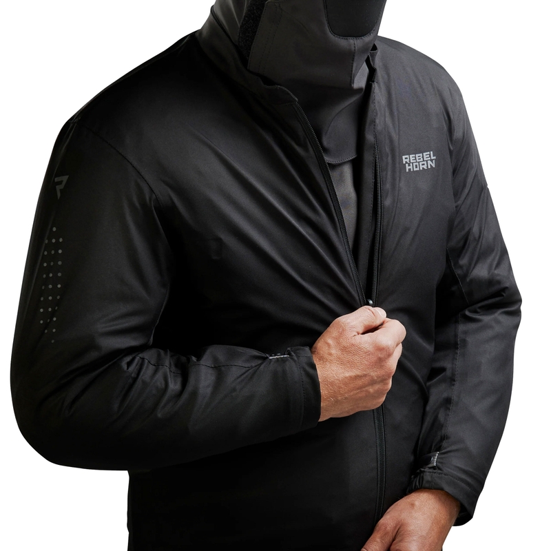 Chaqueta de moto Rebelhorn Cubby V negra, antracita y roja