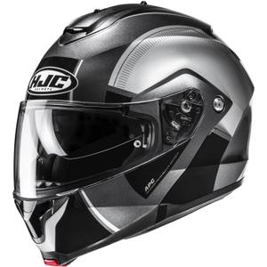 Casco de moto abatible HJC C91N Jyn MC5 negro-plata