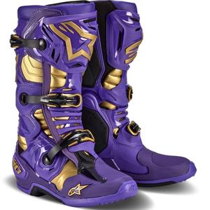 Botas de moto Alpinestars Tech 10 Limited Edition Champ Purple and Gold