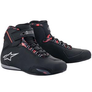 Botas de moto Alpinestars Sektor Waterproof Negro-Rojo-Gris-Camo
