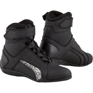 Botas de moto Kore Velcro 2.0 para mujer en blanco y negro