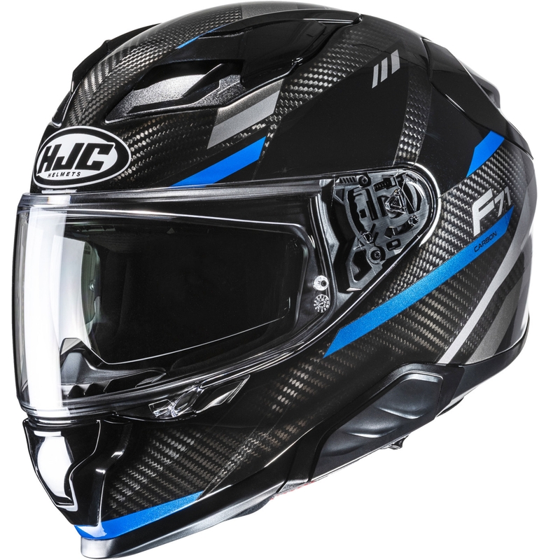 Casco integral de moto HJC F71 CARBON Esira MC2 negro-azul