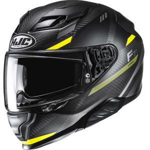 Casco integral de moto HJC F71 CARBON Esira MC3HSF negro-amarillo fluo