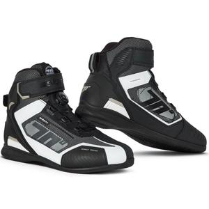 Botas de moto SEVENTY DEGREES SD-BR3 Veloce PRO negras y blancas