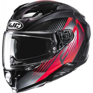 Casco integral de moto HJC F71 Catos MC1 negro-rojo