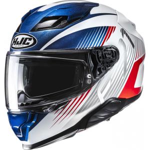 Casco integral de moto HJC F71 Catos MC21 blanco-azul-rojo