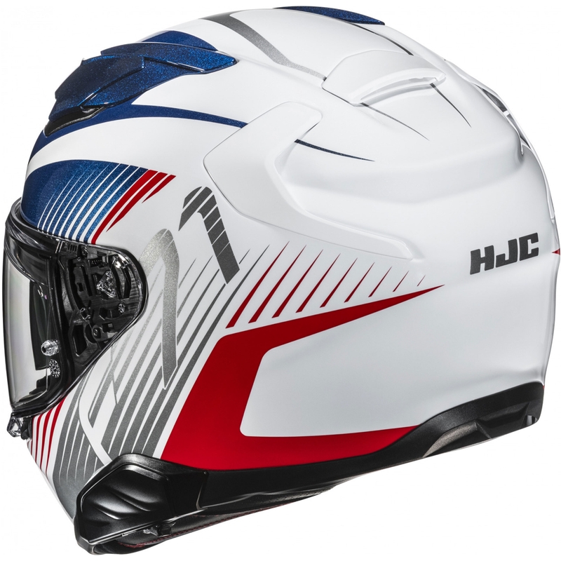 Casco integral de moto HJC F71 Catos MC21 blanco-azul-rojo