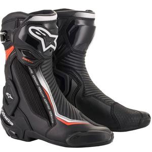 Botas de moto Alpinestars SMX Plus 2 negro-blanco-rojo fluo