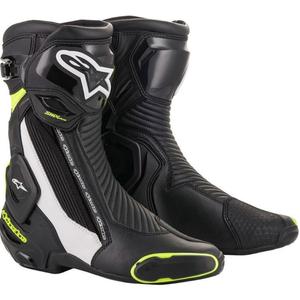 Botas de moto Alpinestars SMX Plus 2 negro-blanco-amarillo fluo