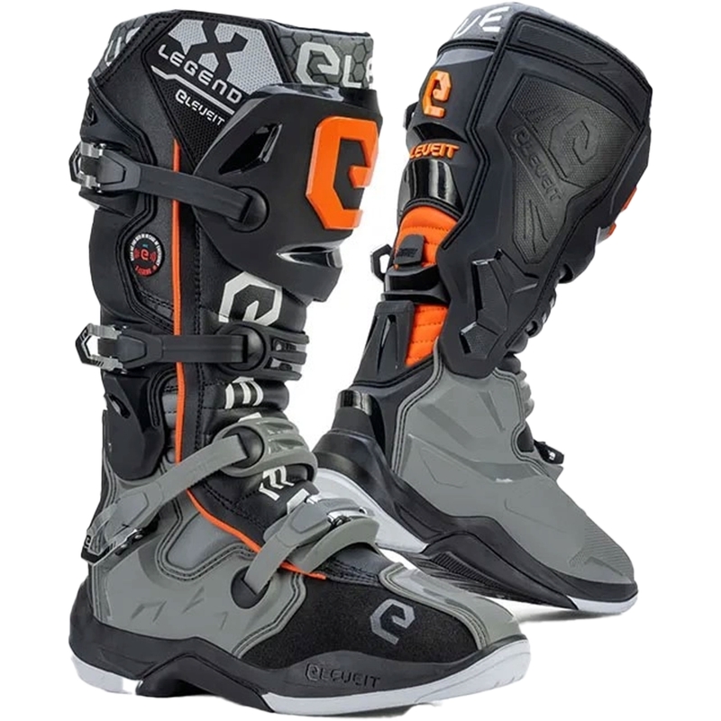 Botas de moto Eleveit X-Legend gris-naranja