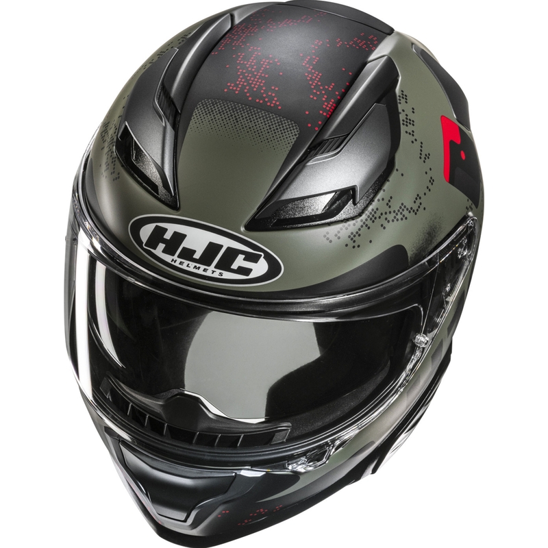 Casco integral de moto HJC F71 Faco MC1SF caqui-negro