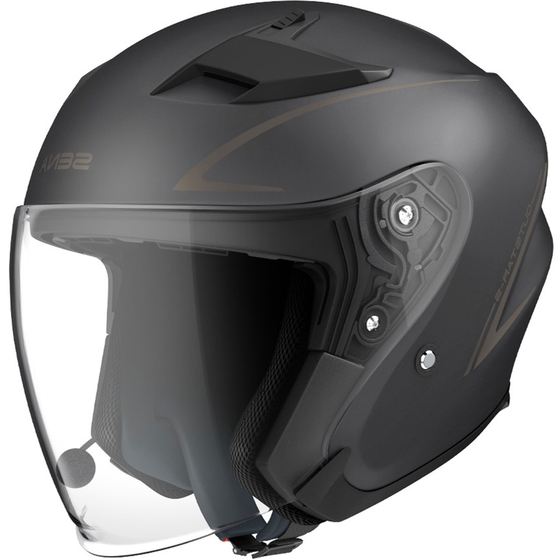 Casco de moto jet SENA Outstar S negro mate