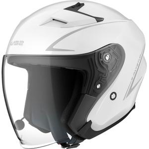 Casco de moto abierto SENA Outstar S blanco brillante
