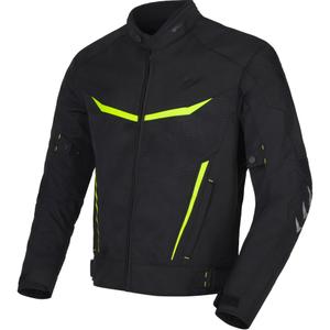 Chaqueta de moto RSA Runway negra-amarilla fluorescente