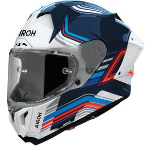 Casco integral de moto Airoh GP800 Hurricane azul-blanco brillante